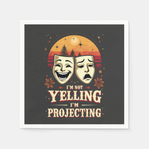 Ich schreie nicht, dass ich das Retro-Theater vors Serviette