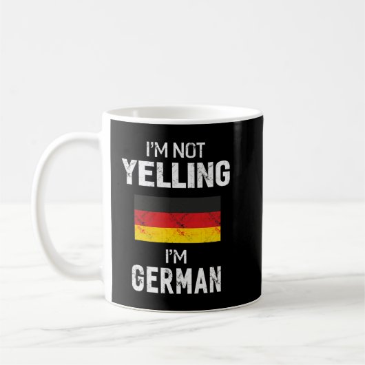 Ich schreie nicht, dass ich deutscher T - Shirt bi Kaffeetasse (Links)