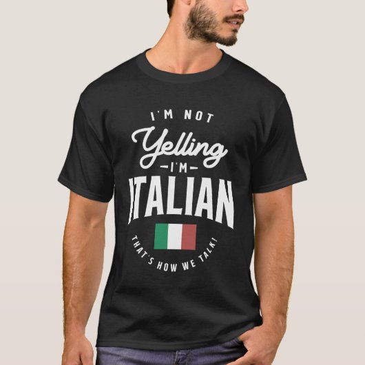 Ich schreie nicht, dass ich Italienischer Witziger T-Shirt (Vorderseite)