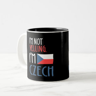 Ich schreie nicht, dass ich Tschechin bin Zweifarbige Tasse