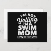 Ich schreie nicht, ich bin eine schwimmende Mutter Postkarte (Vorne/Hinten)