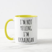Ich schreie nicht, ich bin ukrainischer Witz Tasse (Links)
