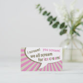 ich schreie! Sie schreien! alle wir schreien für Visitenkarte (Stehend Vorderseite)