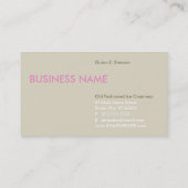 ich schreie! Sie schreien! alle wir schreien für Visitenkarte (Rückseite)