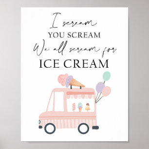 Ich schreie, wir schreien zum Geburtstag auf Eiscr Poster