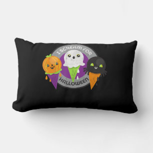 Ich schreie zu Halloween-Kürbis-Spinnen-Geist Lendenkissen
