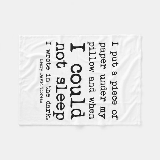 Ich schrieb in das dunkle Thoreau Zitat Fleecedecke (Vorderseite (Horizontal))