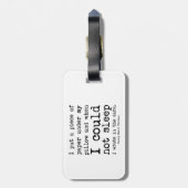 Ich schrieb in einem Dark Thoreau Zitat Gepäckanhänger (Rückseite vertikal)