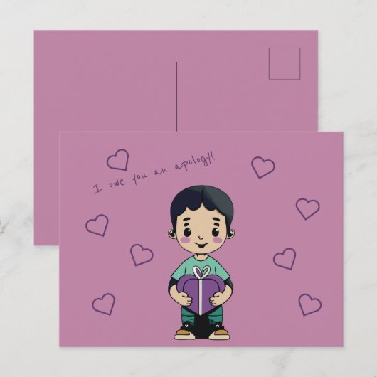 Ich schulde dir eine Entschuldigung Postkarte (Vorne/Hinten)