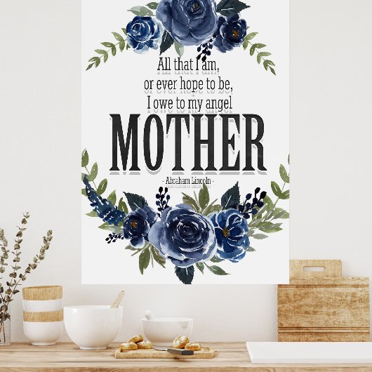 Ich schulde meinem Engel-Mutterplakat Poster (Küche)