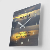 Ich schütte meinen Geist aus Joel 2 28, Bibelverse Quadratische Wanduhr (Winkel)