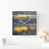 Ich schütte meinen Geist aus Joel 2 28, Bibelverse Quadratische Wanduhr (Zuhause)