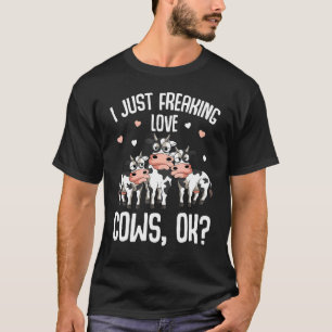 Ich schütte nur Liebe Kühe Bauern Kuh Lover Kids W T-Shirt