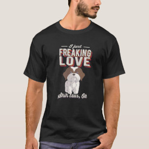 Ich schütte nur Liebe Shih Tzus Ok Hund Vintag Ret T-Shirt