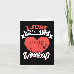 Ich schütte nur Liebe Wombats Sticker Karte