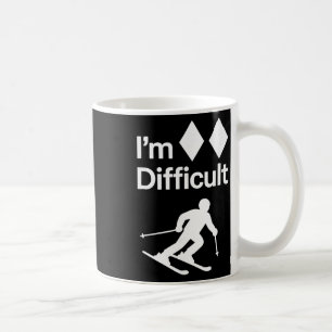 Ich Schwierige Doppelte Schwarze Diam0nd Skifahren Kaffeetasse