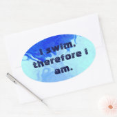 Ich schwimme also ovaler aufkleber (Umschlag)