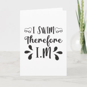 Ich schwimme also schwimmen Schwimmer schwimmen Wa Karte