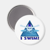 Ich schwimme magnet (Vorderseite/Rückseite)
