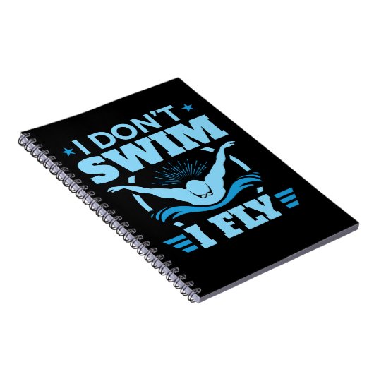 Ich schwimme nicht beim Schmetterling Notizblock (Rechte Seite)