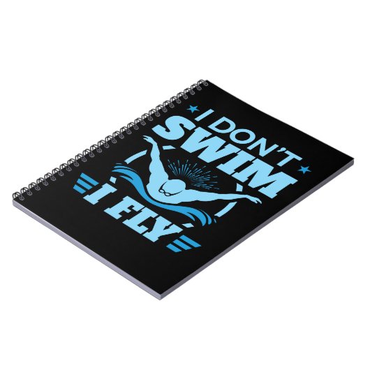 Ich schwimme nicht beim Schmetterling Notizblock (Linke Seite)
