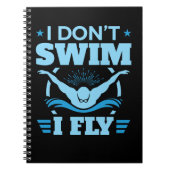Ich schwimme nicht beim Schmetterling Notizblock (Vorderseite)