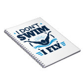 Ich schwimme nicht beim Schmetterling Notizblock (Rechte Seite)