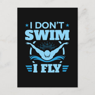 Ich schwimme nicht beim Schmetterling Postkarte