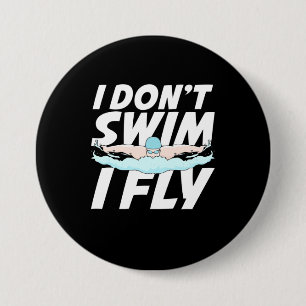 Ich schwimme nicht und fliege button