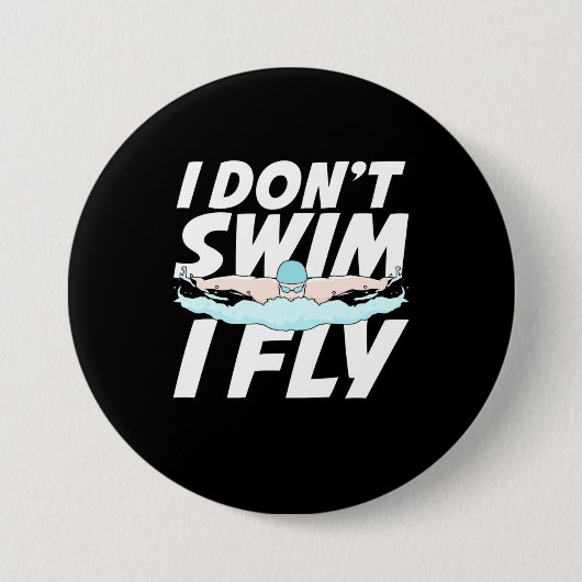 Ich schwimme nicht und fliege button (Vorderseite)