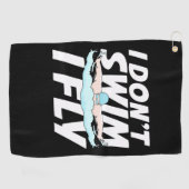 Ich schwimme nicht und fliege golfhandtuch (Horizontal)