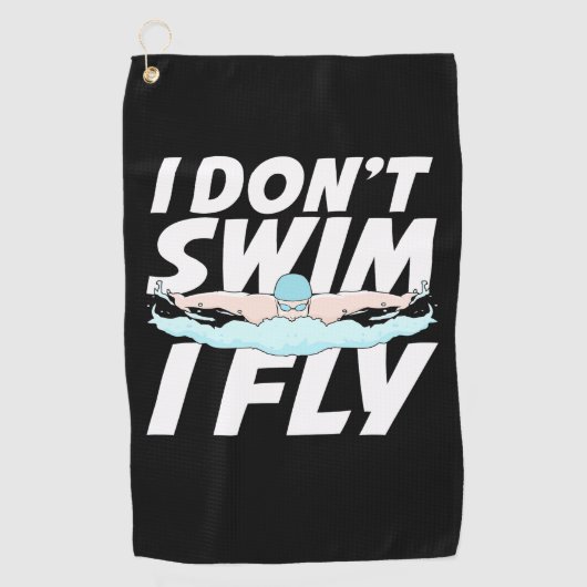 Ich schwimme nicht und fliege golfhandtuch (Vorderseite)