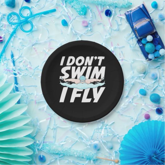 Ich schwimme nicht und fliege pappteller (Party)