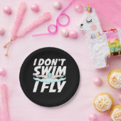 Ich schwimme nicht und fliege pappteller (Party)