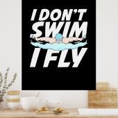 Ich schwimme nicht und fliege poster (Küche)