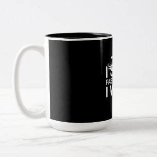 Ich schwimme schneller als ich gehe zweifarbige tasse