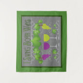 Ich schwinge beide Wege für Wein Wandteppich (Vorderseite)