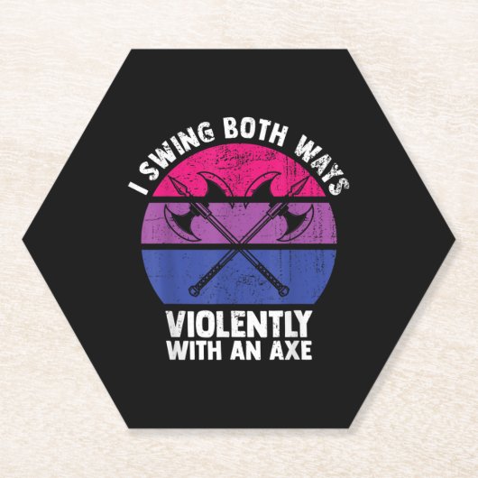 Ich schwinge beide Wege gewaltsam mit einem Ax Bis Untersetzer (Vorderseite)