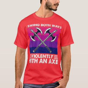 Ich schwinge beide Wege gewaltsam mit einem Geschl T-Shirt