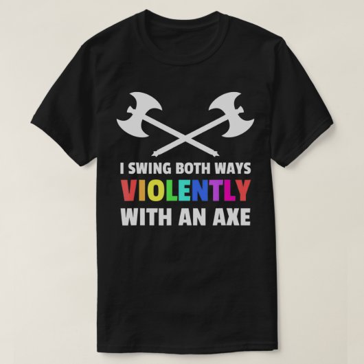 Ich schwinge beide Wege mit einem Ae-LGBT T-Shirt (Design vorne)