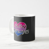 Ich schwinge beides - bisexueller Stolz Kaffeetasse (Vorderseite Links)