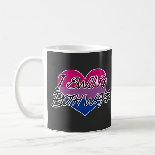 Ich schwinge beides - bisexueller Stolz Kaffeetasse (Links)
