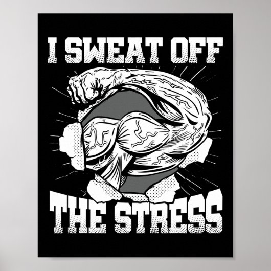 Ich schwitze aus dem Stress Bewusstsein Monat Gym  Poster (Vorne)