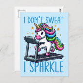 Ich schwitze nicht, ich kann dir den Workout abhal Postkarte (Vorne/Hinten)
