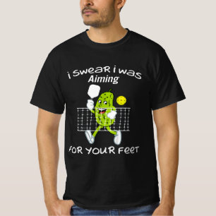 Ich schwöre, dass ich auf dein Feet-Pickleball zug T-Shirt
