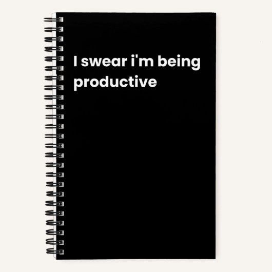 Ich schwöre, dass ich produktiv bin notizblock (Vorderseite)