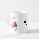Ich schwöre, die Katze hat es Samoyed Dog Messy Fu Kaffeetasse (Vorderseite Links)