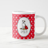 Ich schwöre die Katze Pit Bull (lt brindle/wh3) Jumbo-Tasse (Rechts)