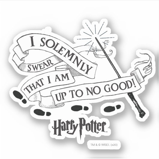 Ich schwöre feierlich, dass ich nicht gut bin aufkleber (Vorderseite)