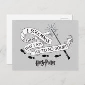 Ich schwöre feierlich, dass ich nicht gut bin einladungspostkarte (Vorne/Hinten)